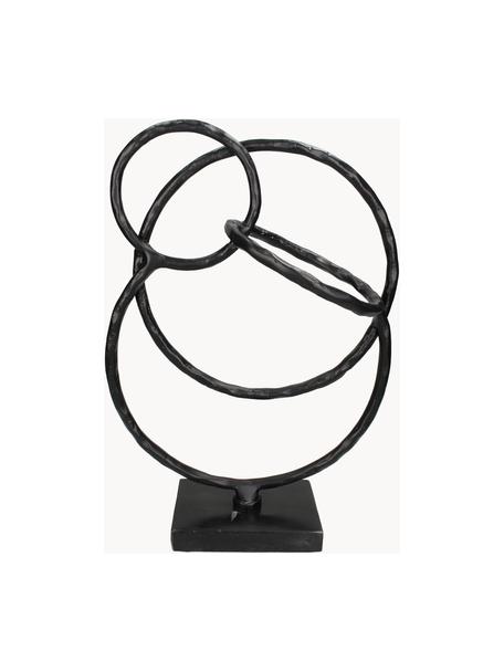 Ručne vyrobená dekorácia Sculpture, Potiahnutý hliník, Čierna, Š 29 x V 40 cm