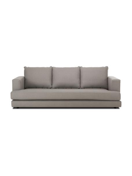 Divano 3 posti Tribeca, Rivestimento: poliestere Il rivestiment, Seduta: imbottitura in schiuma, m, Struttura: legno di pino massiccio, Piedini: legno massiccio di faggio, Tessuto grigio scuro, Larg. 228 x Prof. 104 cm