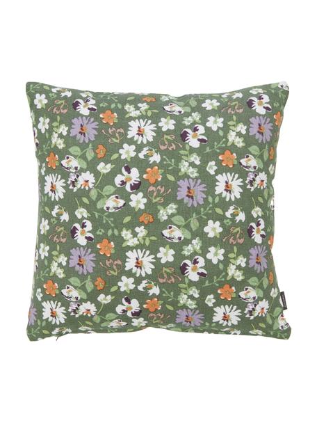 Poszewka na poduszkę Noli, 100% bawełna, Zielony, wielobarwny, S 45 x D 45 cm