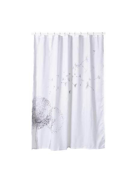 Sprchový záves Flow, 100 % polyester, Sivá, biela, Š 180 x D 200 cm