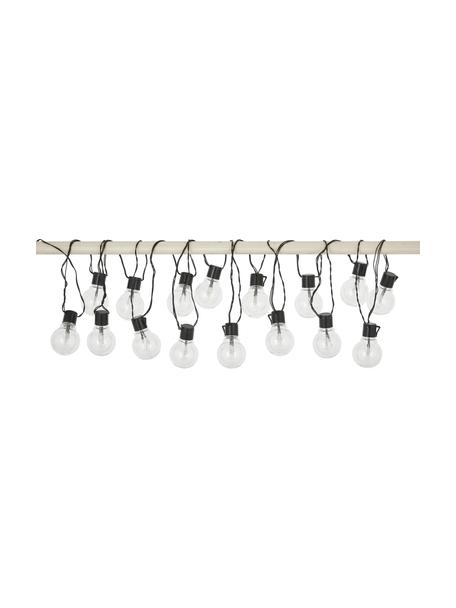 Outdoor LED lichtslinger Partaj, 950 cm, 16 lampions, Lampions: kunststof, Zwart, L 500 cm