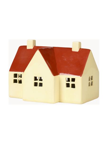 Weihnachtslichthaus Bolys, Keramik, glasiert, Hellgelb, Rot, B 19 x H 13 cm