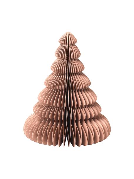 Albero di carta plissettato Pine, alt. 15 cm, Carta, Marrone chiaro, Ø 13 x Alt. 15 cm