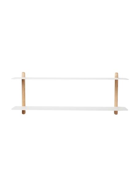 Wandrek Nivo, Frame: eikenhout, Eikenhoutkleurig, wit, B 64 cm x H 25 cm