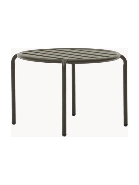 Tavolino rotondo da giardino Joncols, Alluminio verniciato a polvere, Verde oliva, Ø 68 cm