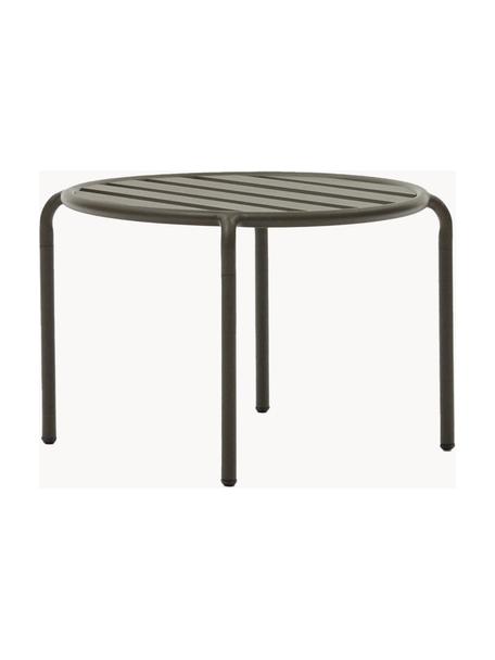 Ronde tuintafel Joncols, Gepoedercoat aluminium, Olijfgroen, Ø 68 cm