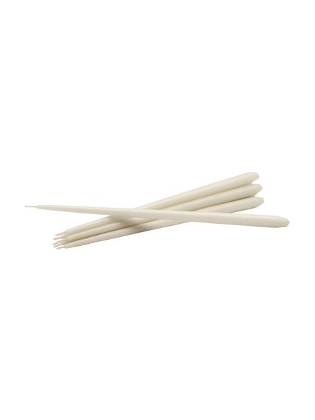 Dunne dinerkaarsen Stoff Nagel, 6 stuks, Paraffinewas, Gebroken wit, Ø 1 x H 29 cm