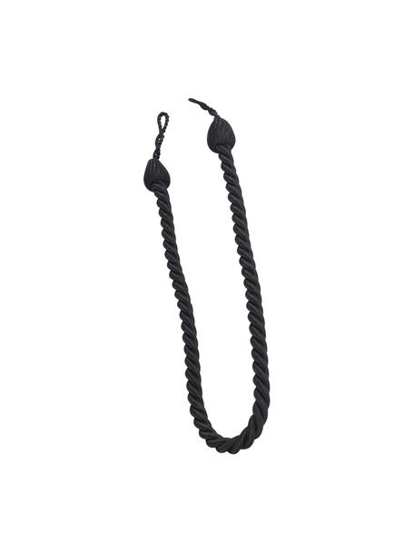 Embrasses de rideau Snoddas, 2 pièces, 70 % coton, 30 % viscose, Noir, long. 70 cm