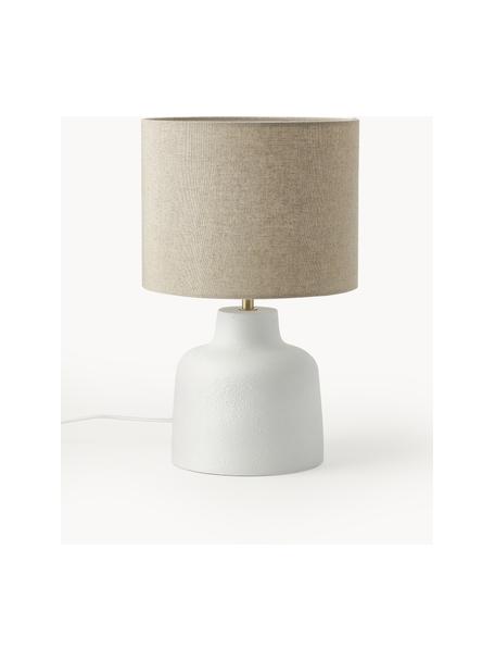 Lampe à poser avec socle en béton Ike, Blanc crème, beige, Ø 30 x haut. 45 cm