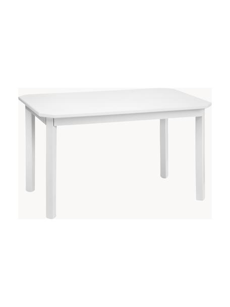 Houten kindertafel Harlequin, Berkenhout, medium-density fibreboard, gelakt met VOC-vrije verf, Wit, B 79 x H 47 cm