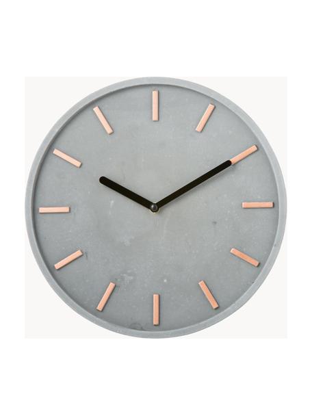 Orologio da parete Gela, Quadrante: cemento, Grigio, nero, Ø 28 cm