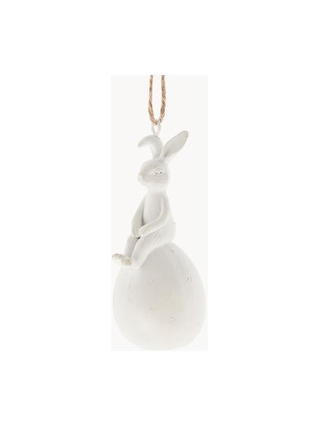 Ciondolo decorativo coniglietto pasquale bianco Semina, Poliresina, Bianco, Ø 4 x Alt. 7 cm