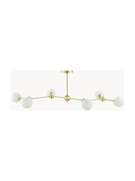 Lámpara de techo grande Aurelia, Anclaje: metal latón, Blanco, dorado, Ø 110 x Al 32 cm