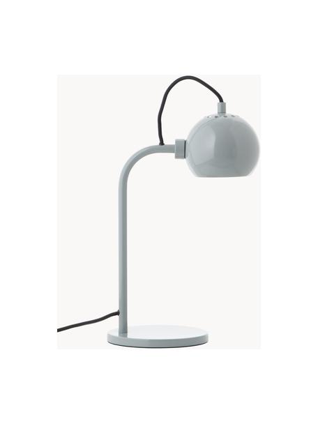 Design Tischlampe Ball, Lampenschirm: Metall, beschichtet, Lampenfuß: Metall, beschichtet, Graublau, B 24 x H 37 cm