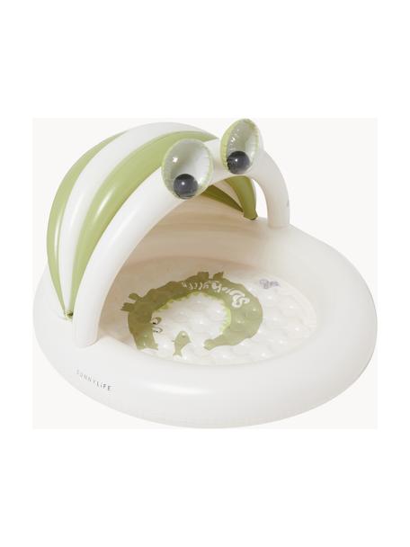 Piscina gonfiabile per bambini Cookie the Croc, Plastica, Bianco latte, verde oliva, Larg. 100 x Lung. 115 cm