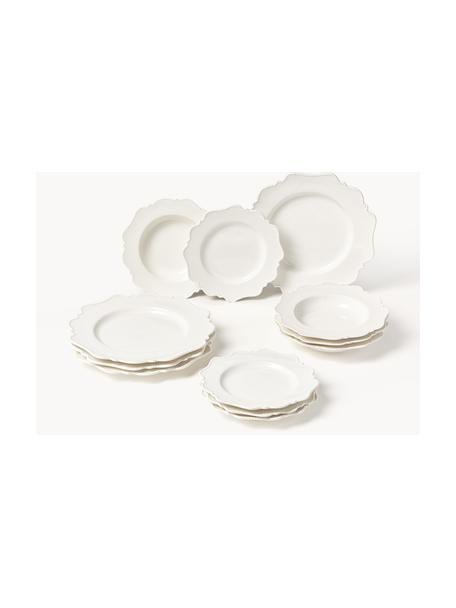 Vajilla de porcelana Grace, 4 personas (12 pzas.), Porcelana, Blanco, 4 comensales (12 pzas.)