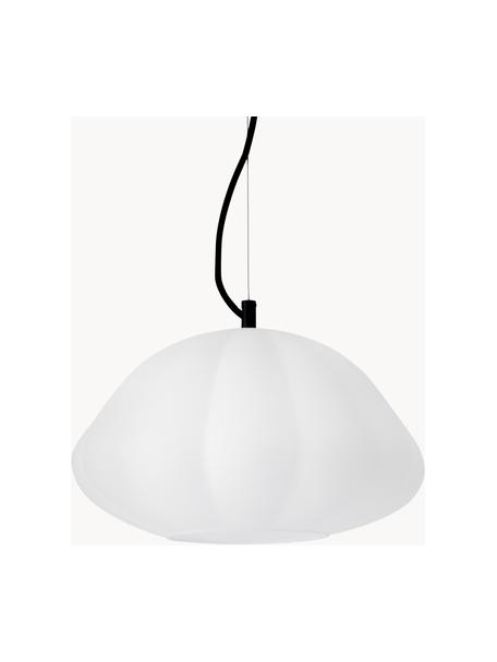 Lámpara de techo con forma orgánica Elba, Pantalla: vidrio, Anclaje: metal recubierto, Cable: plástico, Blanco crema, Ø 32 x Al 17 cm