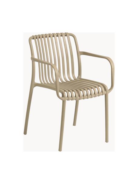 Tuin armstoel Isabellini, Kunststof, Beige, B 54 x D 49 cm