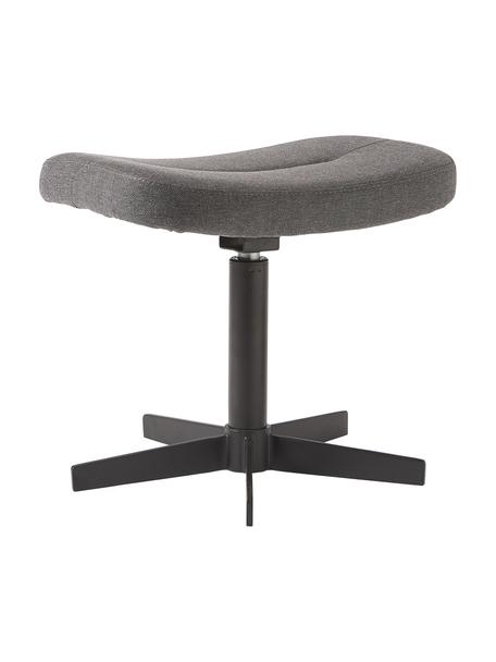 Tabouret rembourré Wing, Tissu anthracite, noir, larg. 50 x haut. 41 cm