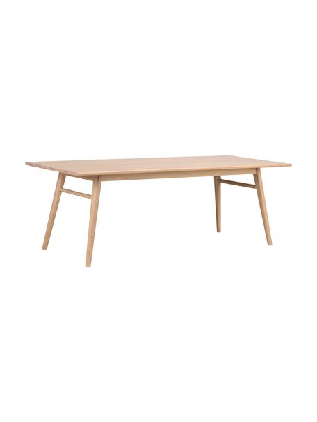 Table extensible bois de chêne Nevis, 220 - 265 x 90 cm, Bois, larg. 220 x prof. 90 cm