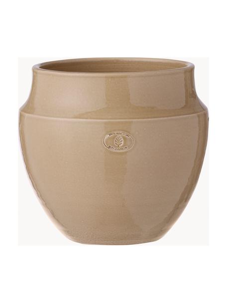 Cache-pot Vita, haut. 22 cm, Grès cérame, Beige, Ø 22 x haut. 22 cm