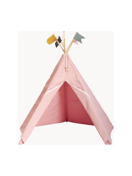 Tenda per bambini in cotone organico Hippie, 100% cotone organico, Rosa, Larg. 135 x Alt. 135 cm