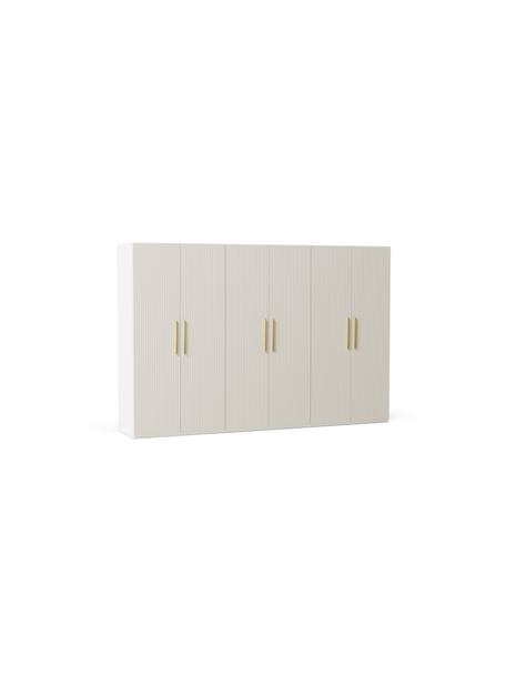 Modulaire draaideurkast Simone, 300 cm breed, meerdere varianten, Hout, beige, Basis interieur, hoogte 200 cm