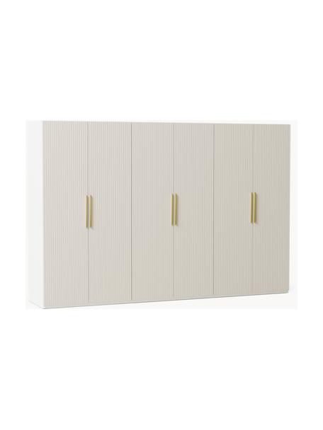 Armario modular Simone, 6 puertas (300 cm), diferentes variantes, Estructura: tablero aglomerado revest, Madera, beige claro, Interior Basic (An 300 x Al 200 cm)