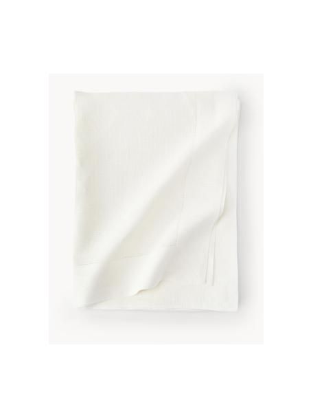 Nappe pur lin avec ourlet Alanta, Blanc cassé, 4-6 personnes (long. 170 x larg. 130 cm)