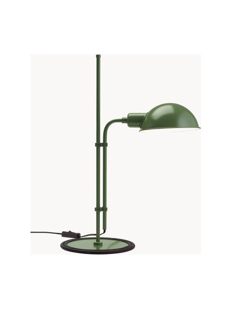 Grande lampe de bureau orientable Funiculí, Vert foncé, haute brillance, larg. 20 x prof. 36 cm