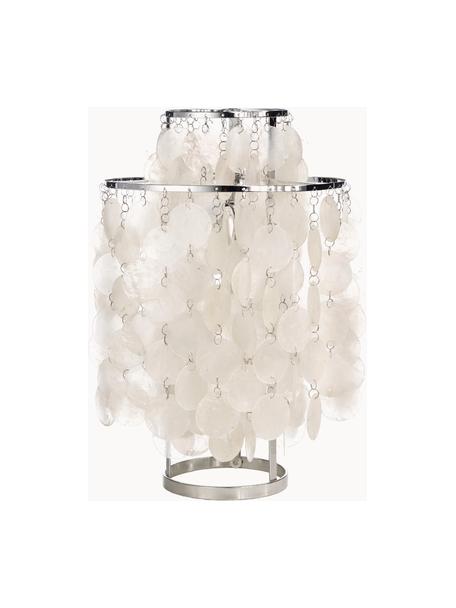Designová stolní lampa Fun, Stříbrná, tlumeně bílá, Ø 27 cm, V 43 cm