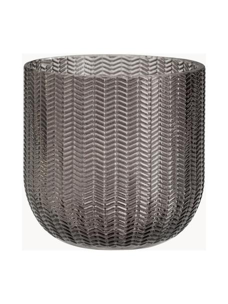 Porte-brosses à dents en verre Emilia, Verre, Gris, Ø 8 x haut. 8 cm