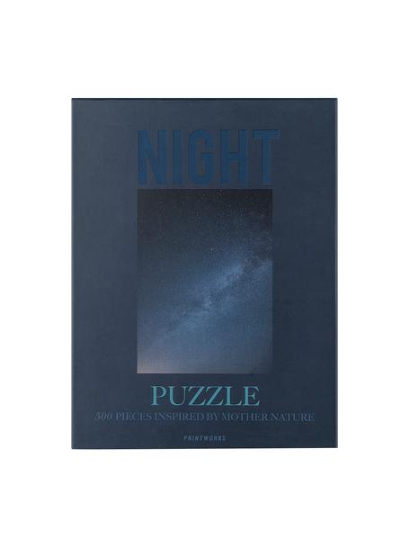 Puzzle Night, 500 piezas, Papel, madera, Azul, An 25 x Al 4 cm