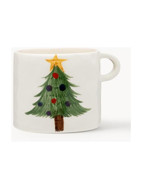 Handbemalte XL Tasse Christmas Tree, Steingut, Christmas Tree, Ø 10 x H 9 cm, 500 ml