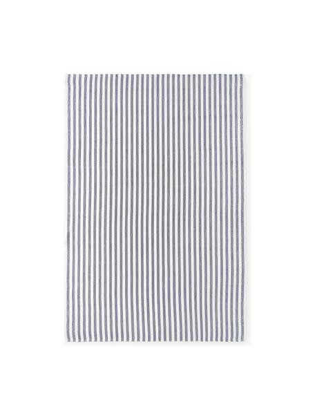 Ręcznie tkany dywan wewnętrzny/zewnętrzny Lyla, 100% poliester z certyfikatem GRS, Biały, ciemny niebieski, S 200 x D 300 cm (Rozmiar L)