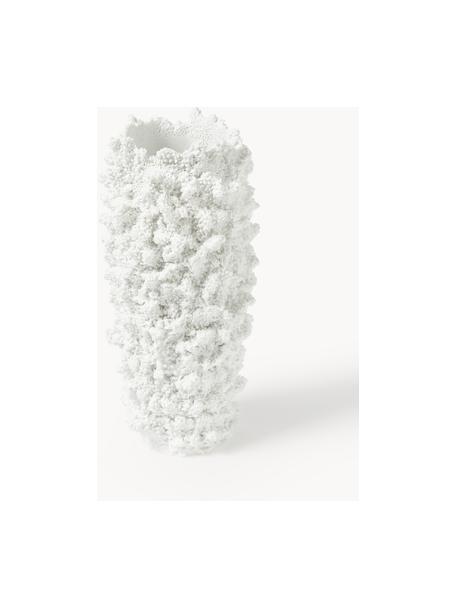 Jarrón de diseño Coral, 25 cm, Jarrón: poliresina, Blanco, Ø 12 x Al 25 cm