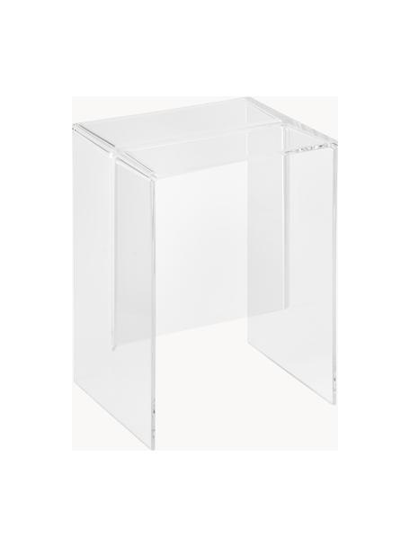 Design Beistelltisch Max-Beam, Kunststoff, Transparent, B 33 x H 47 cm