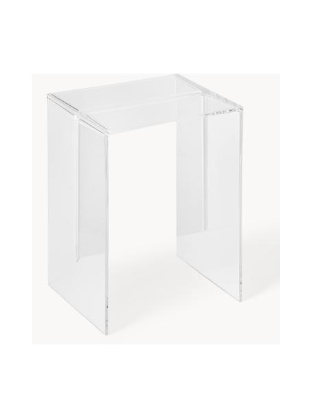 Mesa auxiliar de diseño Max-Beam, Plástico, Transparente, An 33 x Al 47 cm