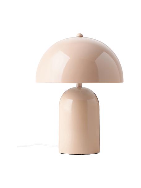 Malá retro stolní lampa Walter, Růžová, lesklá, Ø 25 cm, V 34 cm