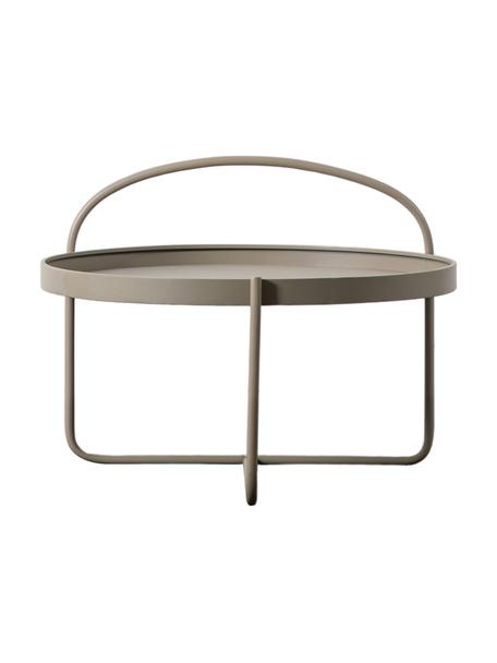 Tavolino rotondo da salotto in metallo marrone Melbury, Acciaio verniciato a polvere, Marrone, Ø 65 x Alt. 50 cm