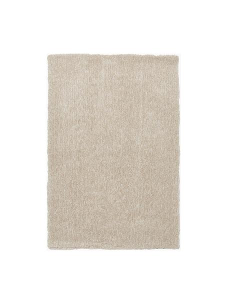 Flauschiger Melange Hochflor-Teppich Marsha, Flor: 100 % Polyester, Beige, B 80 x L 150 cm (Größe XS)
