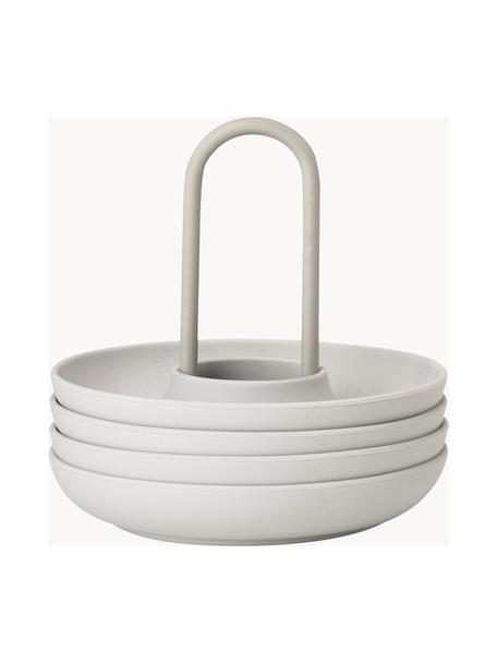 Coquetiers avec support Henk, 4 pièces, Gris clair, Ø 11 cm