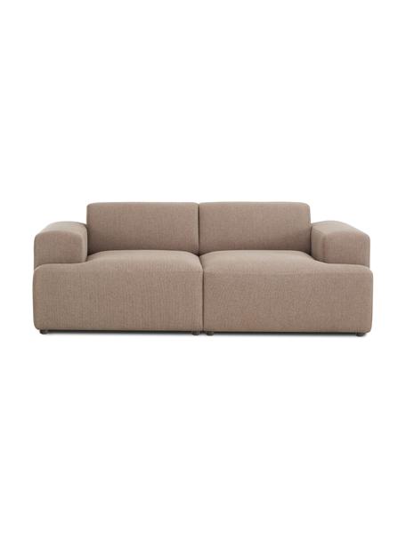 Sofá Melva (2 plazas), Tapizado: 100% poliéster Alta resis, Estructura: madera de pino maciza, ce, Patas: plástico, Tejido gris pardo, An 198 x F 101 cm