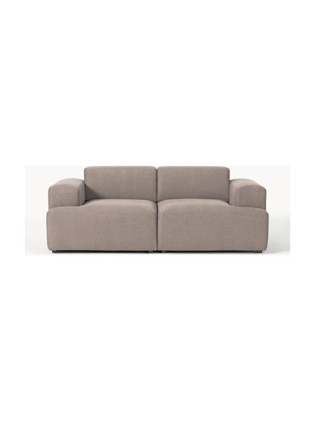 Divano 2 posti Melva, Rivestimento: 100% poliestre Con 55.000, Struttura: pino massiccio, certifica, Tessuto taupe, Larg. 198 x Prof. 101 cm