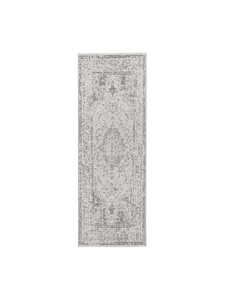 Tapis intérieur-extérieur d'entrée Cenon, Polypropylène, Couleur crème & gris, imprimé, larg. 77 x long. 200 cm
