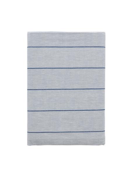 Mantel Line, diferentes tamaños, 100% algodón, Azul claro y oscuro, De 6 a 8 comensales (L 270 x An 140 cm)