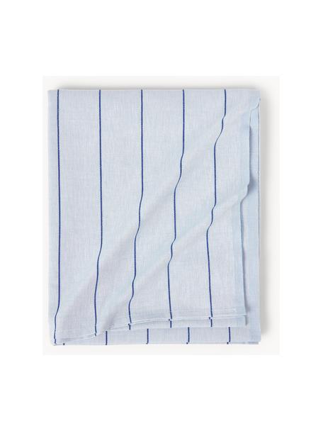 Nappe en coton Line, tailles variées, 100 % coton, Bleu ciel et bleu foncé, 6-8 personnes (long. 270 x larg. 140 cm)