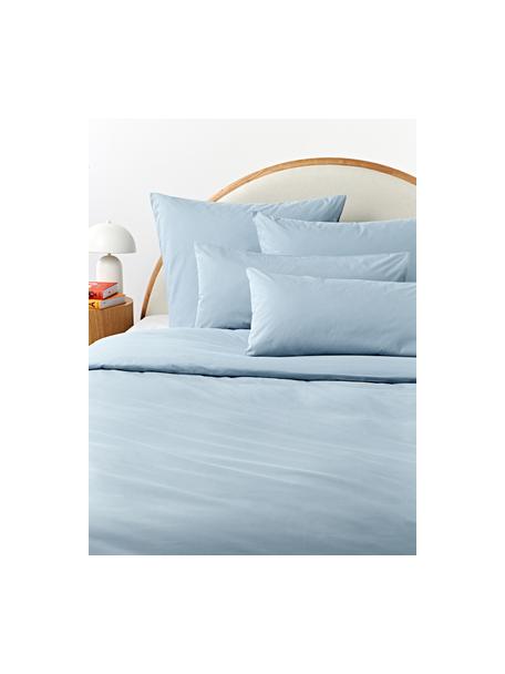 Baumwollperkal-Bettdeckenbezug Elsie, Webart: Perkal Fadendichte 200 TC, Hellblau, B 240 x L 220 cm