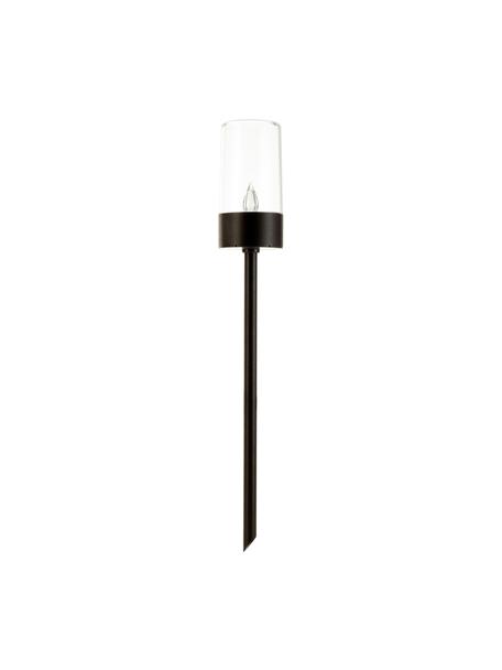 Lampada solare sentiero Happiness 2 pz, Paralume: plastica, Nero trasparente, Ø 6 x Alt. 39 cm