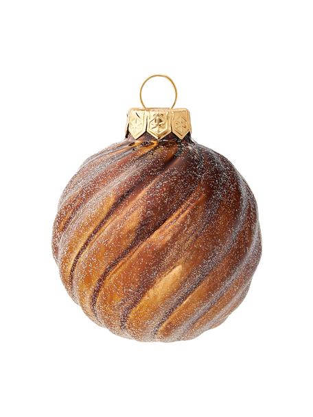 Palline di Natale Gabriela Ø 6 cm, 3 pz, Vetro, Marrone cannella, Ø 6 cm